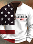 I Defined As An American Regular Fit Half Open Collar Casual Sweatshirt
