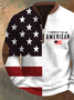 I Defined As An American Regular Fit Half Open Collar Casual Sweatshirt