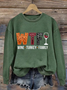 Women's WTF Wine Turkey Family Sweatshirt