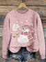 Knitted Loose Crew Neck Simple Sweater