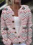 Stand Collar Casual Cardigan