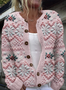 Stand Collar Casual Cardigan