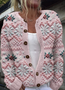 Stand Collar Casual Cardigan
