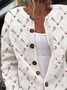 Women's Christmas Elk Plaid Print Knit Cardigan