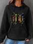 Vintage Retro Mid-Century Modern Look Cats Simple Loose Hoodie