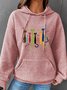 Vintage Retro Mid-Century Modern Look Cats Simple Loose Hoodie