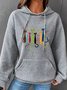 Vintage Retro Mid-Century Modern Look Cats Simple Loose Hoodie