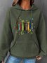 Vintage Retro Mid-Century Modern Look Cats Simple Loose Hoodie