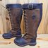 Plain Vintage Autumn Leather Outdoor Boots