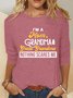Mom Grandma & Great Grandma Nothing Scares Me Casual Long Sleeve Shirt