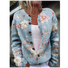 Crew Neck 3D Printing Vintage Knitted Cardigan