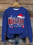Funny Bruh Christmas Crew Neck Casual Loose Sweatshirt