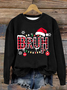 Funny Bruh Christmas Crew Neck Casual Loose Sweatshirt