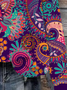 Casual Ethnic Cotton Crew Neck Sweatshirt