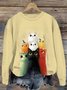 Loose Crew Neck Casual Sweatshirt