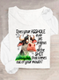 Does Your Asshole Ever Get Jealous Funny Cow Casual Long Sleeve Shirt