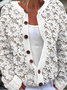 Vintage Floral Embroidery Pattern Cardigan