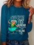I Never Dreamed I’d Grow Up To Be A Crazy Old Grandma Casual Long Sleeve Shirt