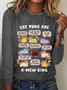 Cat Puns Are A-Mew-Sing Casual Long Sleeve Shirt