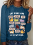 Cat Puns Are A-Mew-Sing Casual Long Sleeve Shirt