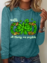 St. Patrick's Day With God All Things Are Possible Casual Long Sleeve Shirt