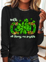 St. Patrick's Day With God All Things Are Possible Casual Long Sleeve Shirt
