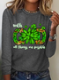 St. Patrick's Day With God All Things Are Possible Casual Long Sleeve Shirt