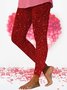 Casual Polka Dots Cotton Leggings