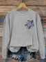 Women's Hawaiian Turtle Hibiscus Print Sweatshirt