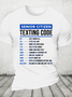 Funny Senior Citizen's Texting Code Gift For Grandpa Or Grandma Cotton T-Shirt