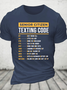 Funny Senior Citizen's Texting Code Gift For Grandpa Or Grandma Cotton T-Shirt