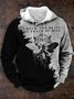 Men's Rock Band Inspired Moth Contrast Tie Dye Hoodie