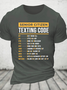 Funny Senior Citizen's Texting Code Gift For Grandpa Or Grandma Cotton T-Shirt