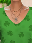 Women's V-Neck St. Patrick's Day Long Sleeve Casual T-Shirt