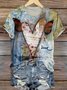 Vintage Regular Fit Geometric T-Shirt