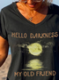 Hello Darkness My Old Friend Moonlight Printed Graphic Tees