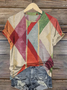 Geometric Crew Neck Casual T-Shirt