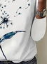 Women's Floral Spring Print Casual Round Neck Long Sleeve T-Shirt