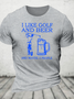 I Like Golf And Beer And Maybe 3 People Cotton T-Shirt