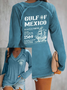 Women's Gulf Of Mexico Print V Neck T-Shirt