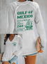 Women's Gulf Of Mexico Print V Neck T-Shirt