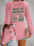 Women's Gulf Of Mexico Print V Neck T-Shirt