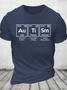 Autism Awareness Elements Periodic Cotton T-Shirt