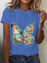Floral Butterfly Cotton T-Shirt