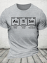 Autism Awareness Elements Periodic Cotton T-Shirt