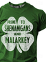Men‘s Prone To Shenanigans And Malarket Funny Short Sleeve T-Shirt