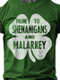 Men‘s Prone To Shenanigans And Malarket Funny Short Sleeve T-Shirt