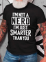 Funny Nerd T-Shirt Smart Person Cotton T-Shirt