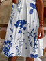 Women's Floral Spring Print Casual V-Neck Short Sleeve Dress