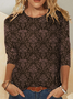 Women's Retro Ethnic Pattern Prints Casual Long Sleeve Shirt